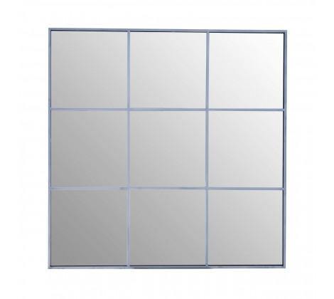 Grid Wall Mirror With Silver Finish Frame - Modern Home Interiors