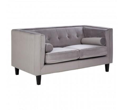 Felisa 2 Seat Grey Velvet Sofa - Modern Home Interiors