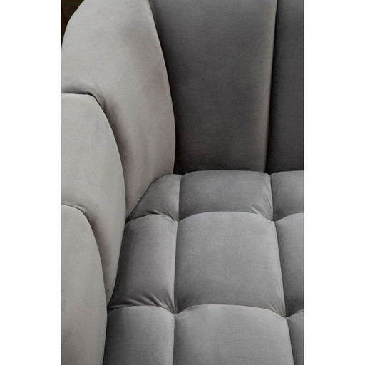 Isabella 3 Seater Grey Velvet Sofa - Modern Home Interiors