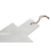 Rectangular White Marble Paddle Chopping and Serving Board - 40 x 18cm - Modern Home Interiors