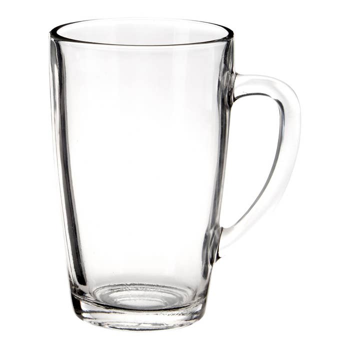 Clear Tall Glass Mugs Set of 4