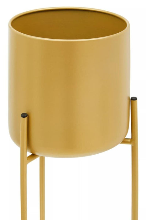 Floor Standing Planter - Gold