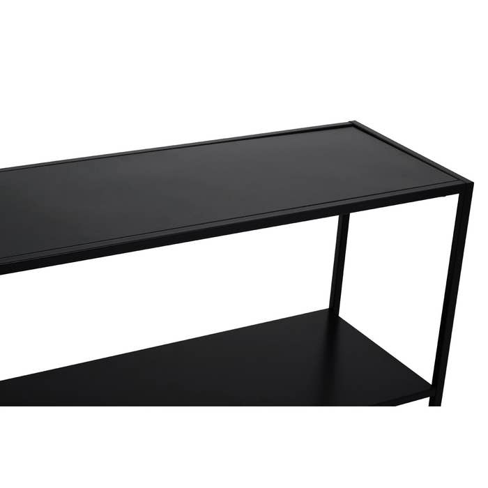Black Metal Shelf Unit Console Table