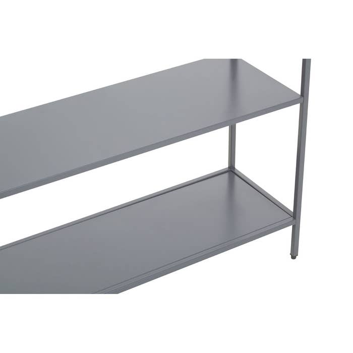Grey Metal Shelf Unit Console Table