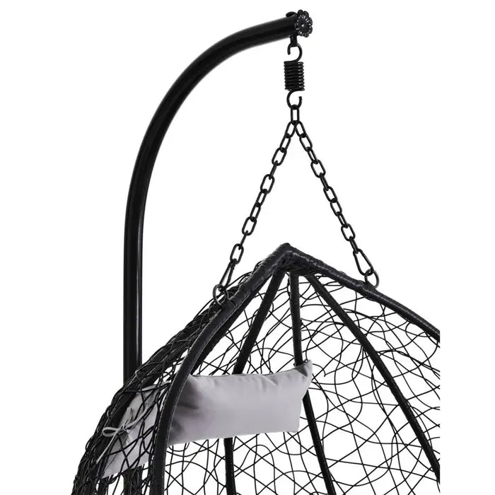 Garden / Conservatory Egg Double Hanging Chair - Black