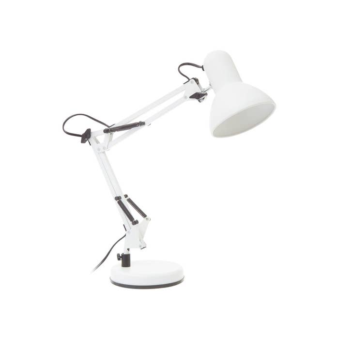 Matte White Metal Studio Design Adjustable Desk Table Lamp