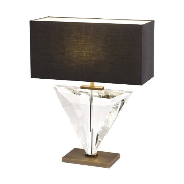 Caitlin Table Lamp Antique Brass with Crystal