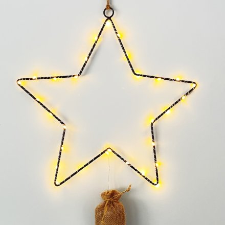 Black Wire LED Star 40cm Large | Modern Home Interiors