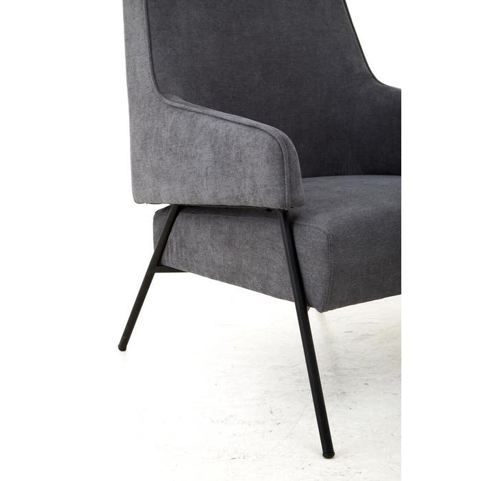Ash Grey Velvet Accent Chair