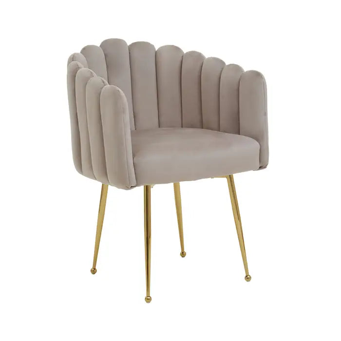 Shell Mink Velvet Dining Chair Modern Home Interiors