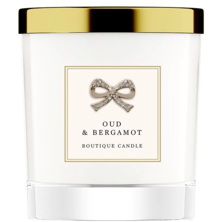 Boutique Oud & Bergamot Scented Candle with Gold Lid - 200ml