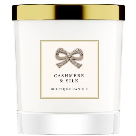Boutique Cashmere & Silk Scented Candle with Gold Lid - 200ml
