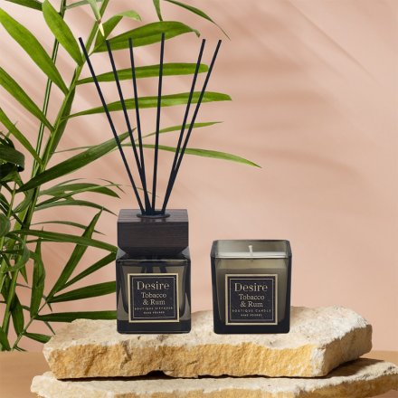 Boutique Tobacco & Rum Desire Candle & Diffuser Set | Modern Home Interiors