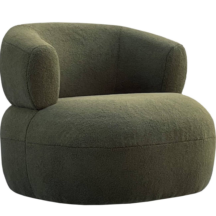 Luna Occasional Chair in Boucle Hunter Green