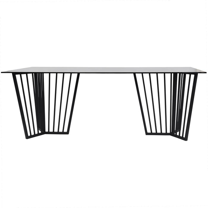 Abington Black Frame and Tinted Glass Dining Table 200cm