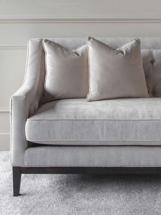 Theodore Buttoned Sofa in Ivory Fabric 200cm