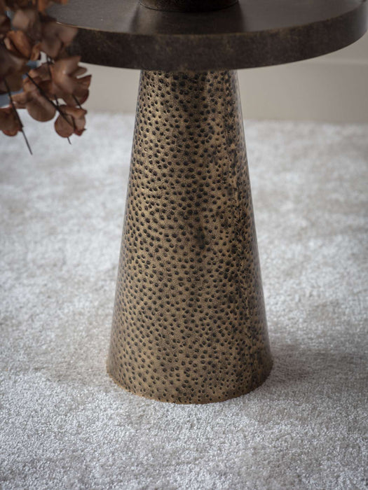 Sandbanks Iron Side Table in Rustic Antique Gold