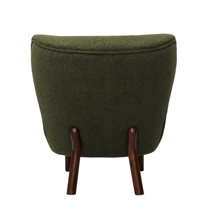Lewis Wingback Occasional Chair Hunter Green Boucle