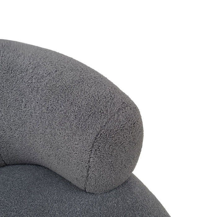 Luna Occasional Chair in Boucle Grey