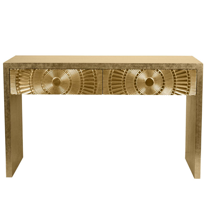 Coco Gold Embossed Metal Console