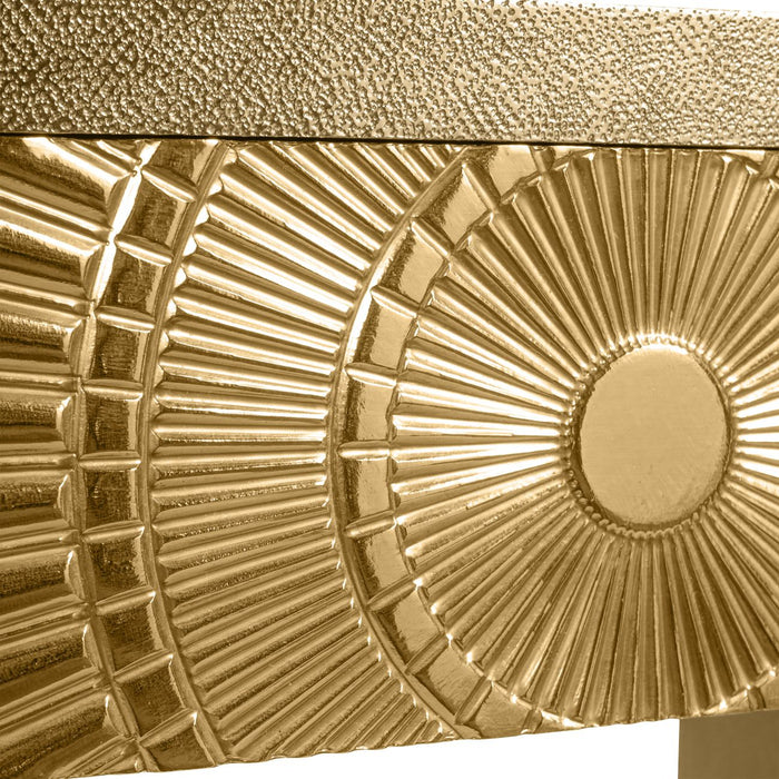 Coco Gold Embossed Metal Console