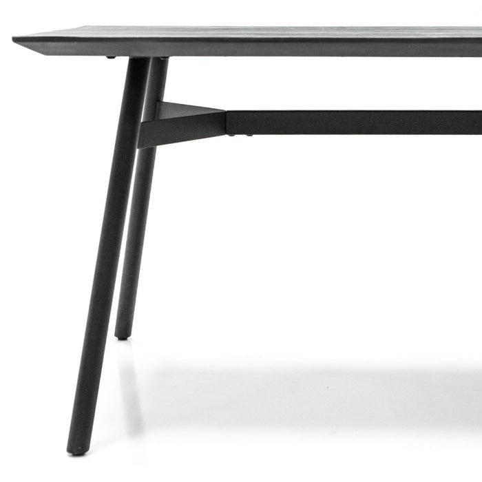 Bronks Black Acacia Fixed Dining Table 180cm