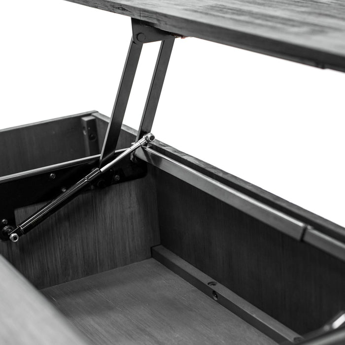 Bronx Black Acacia Coffee Table with Motion Top Mechanism