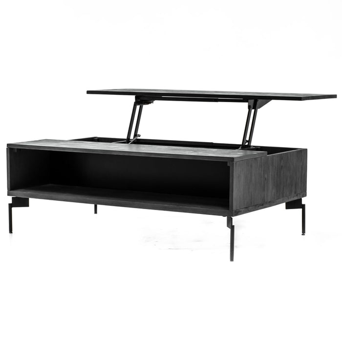 Bronx Black Acacia Coffee Table with Motion Top Mechanism