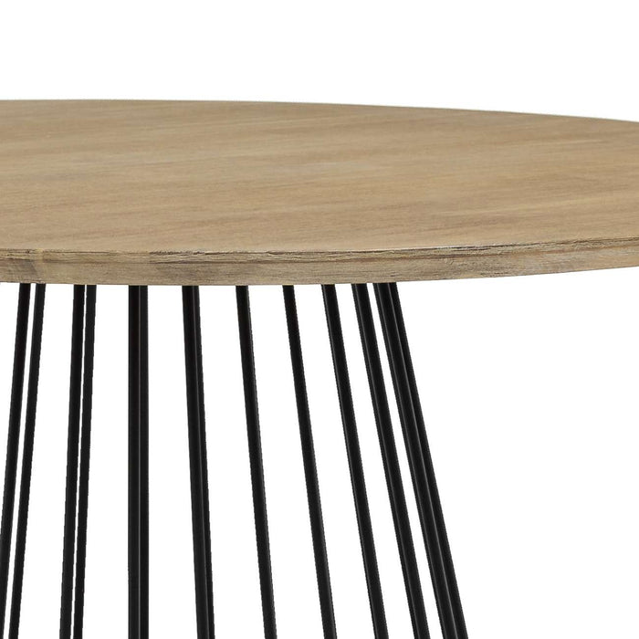 Maddox Round Dining Table with Metal Base