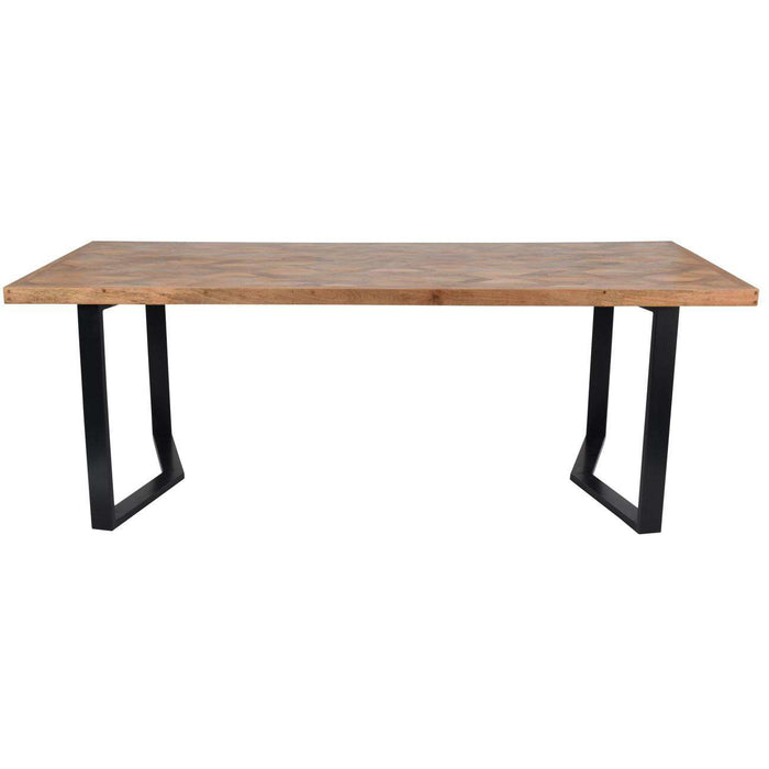 Marston II Geometric Wooden Dining Table 220cm