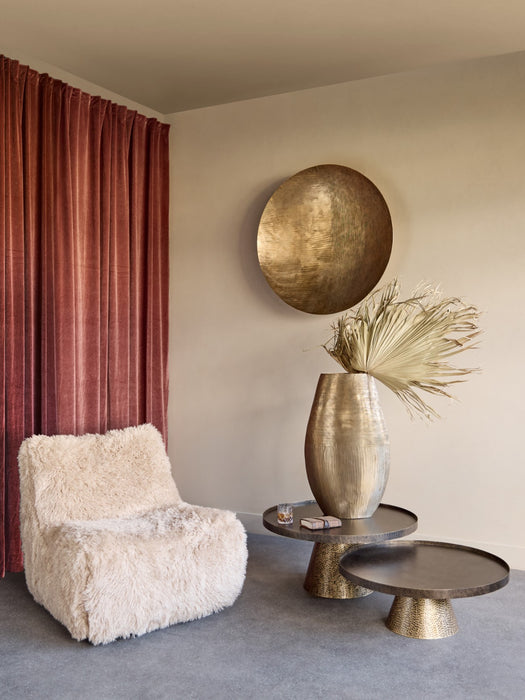 Wallace Faux Sheepskin Occasional Chair on Swivel Base