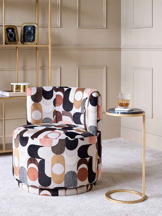 Portico Belgian Velvet Swivel Chair