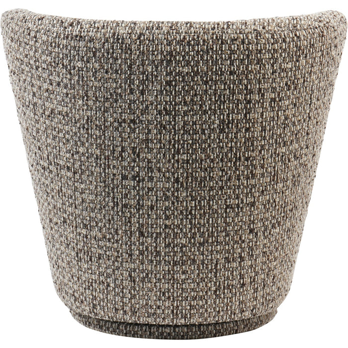 Roehampton Textured Slub Swivel Chair Mocha