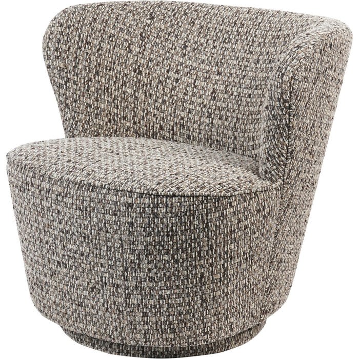 Roehampton Textured Slub Swivel Chair Mocha