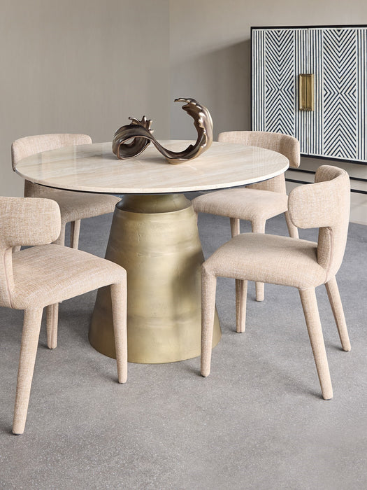 Clifton Light Travertine Round Dining Table 120cm