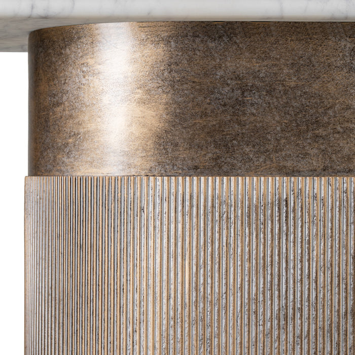 Belvedere Aged Gold Column Console Table