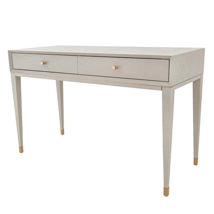 Bayeux Dressing Table Ceramic Grey and Brass