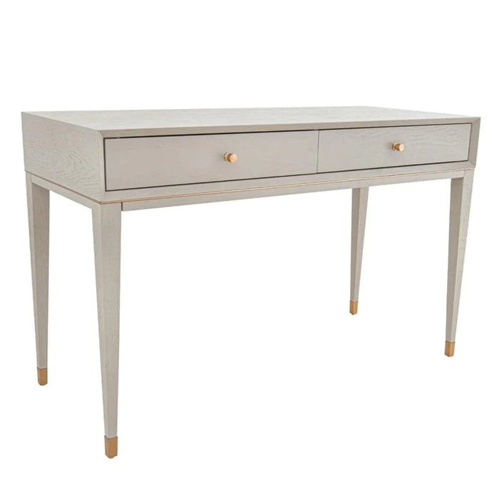Bayeux Dressing Table Ceramic Grey and Brass