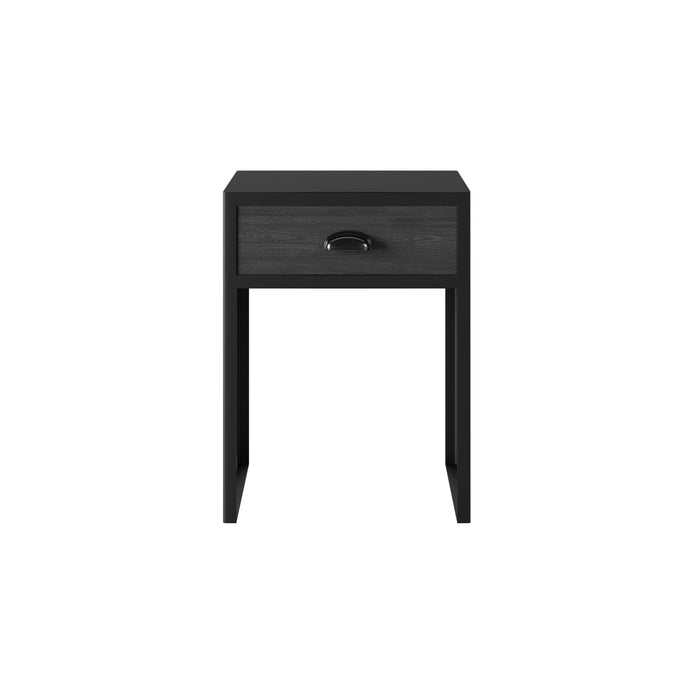 Grafton Bedside Table | Black 1 Drawer