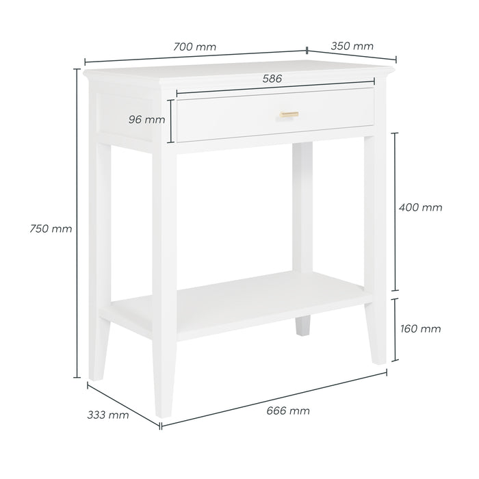Chilworth Console | White 1 Drawer