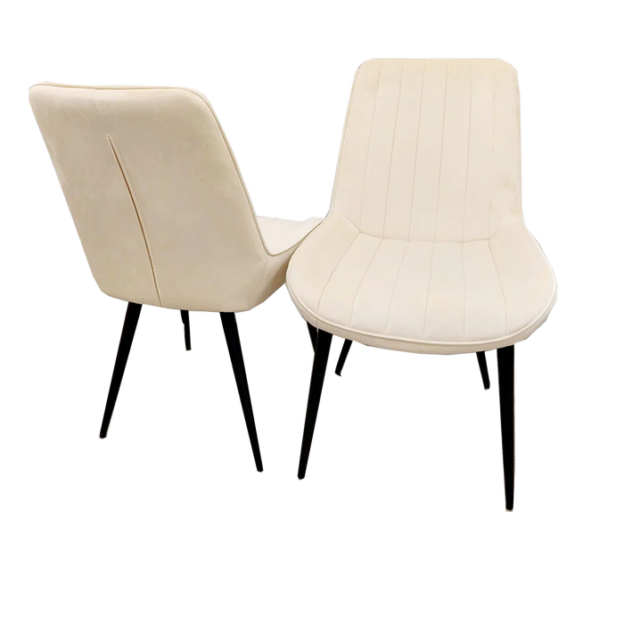 Dido Velvet Dining Chair - Cream