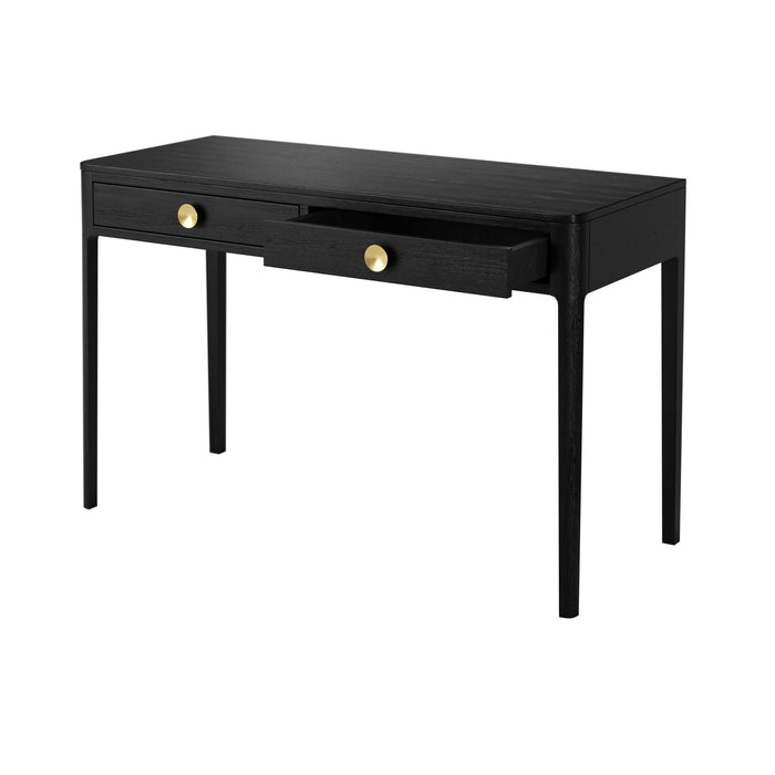 Abberley Desk | Black 2 Drawer