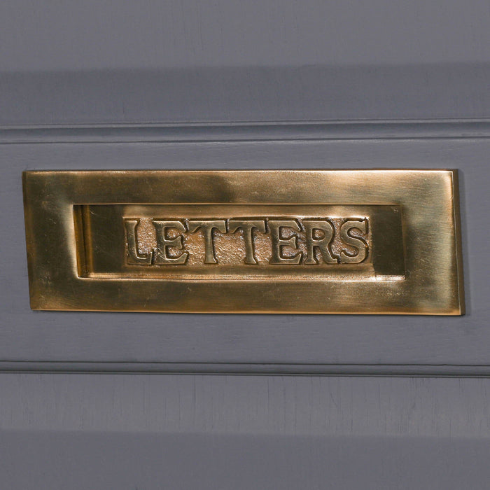 Brass Plated Polished Door Letter Plate 10"