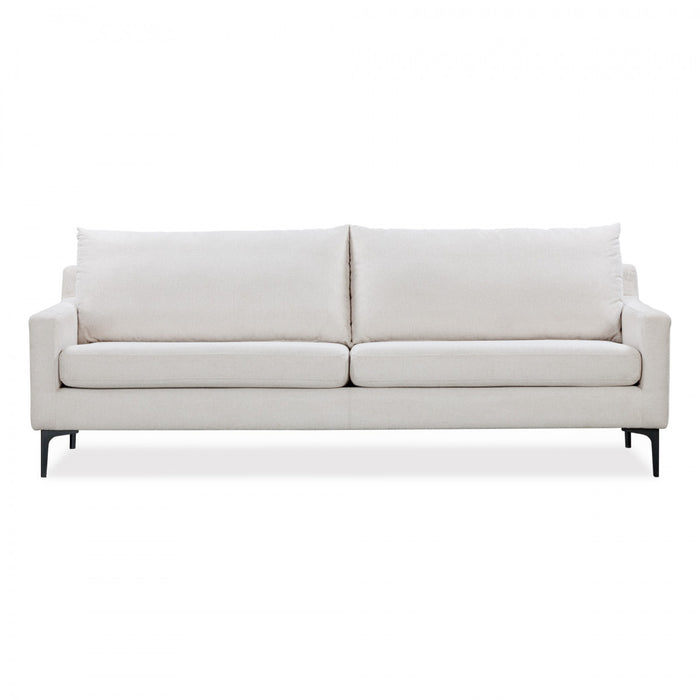 Himbleton Sofa | Neutral Textured Fabric with Powder Coated Steel Legs