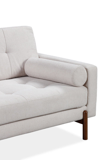 Candover Sofa | Neutral Textured Fabric with Wooden Legs