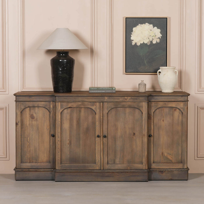 Rustic Pine Breakfront Sideboard