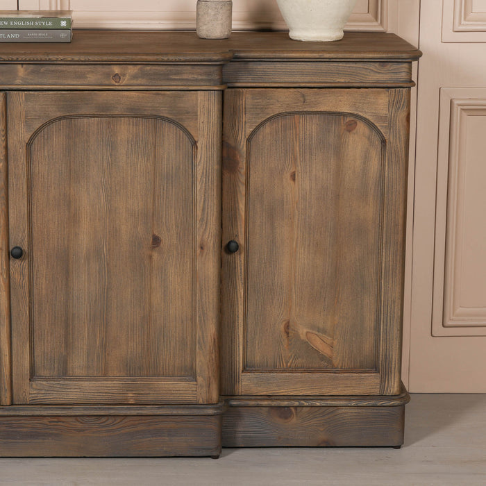 Rustic Pine Breakfront Sideboard