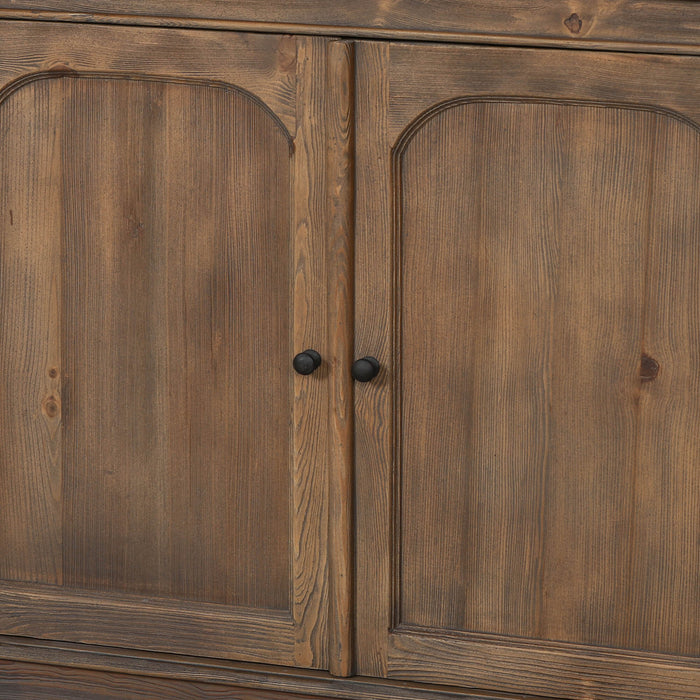 Rustic Pine Breakfront Sideboard