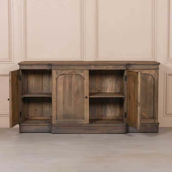 Rustic Pine Breakfront Sideboard