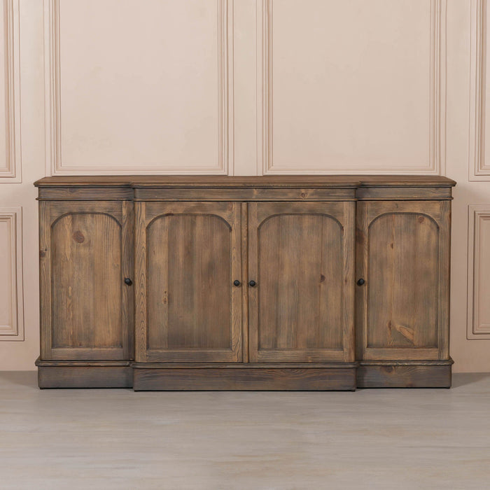 Rustic Pine Breakfront Sideboard